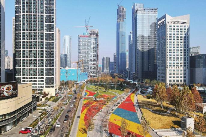 Colorful Field of Flowers Dresses up Ji’nan CBD