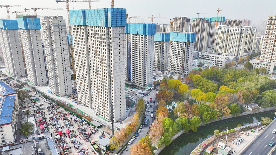 北湖片区建起多栋回迁安置房