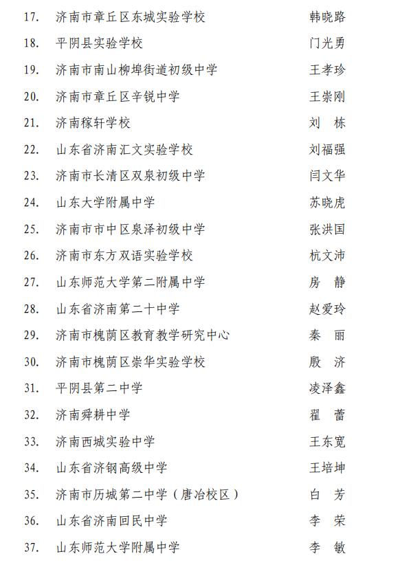 49人！第十一批山东省特级教师人选名单公示