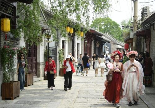 Jinan les vieillese rue redécoré en attendant le 