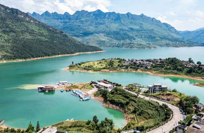 中 구이저우, 짱커장 관광구의 아름다운 여름 풍경