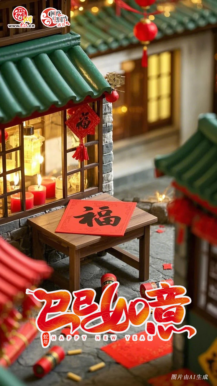 AI海报｜巳巳如意！春节快乐