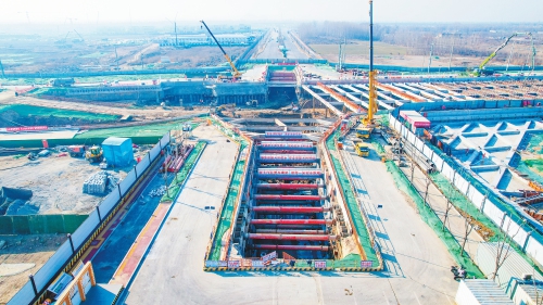 黄河大道二期工程建设“加速跑”