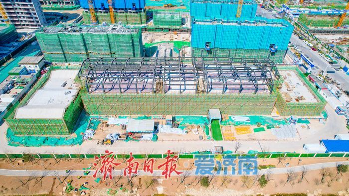 济南历城区华山北片区15班幼儿园项目主体结构建设稳步推进