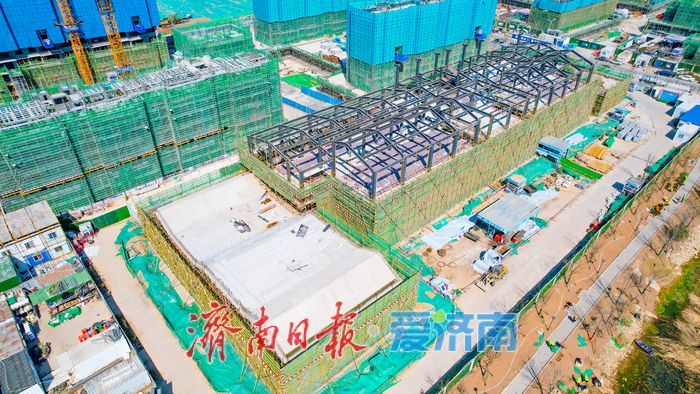 济南历城区华山北片区15班幼儿园项目主体结构建设稳步推进