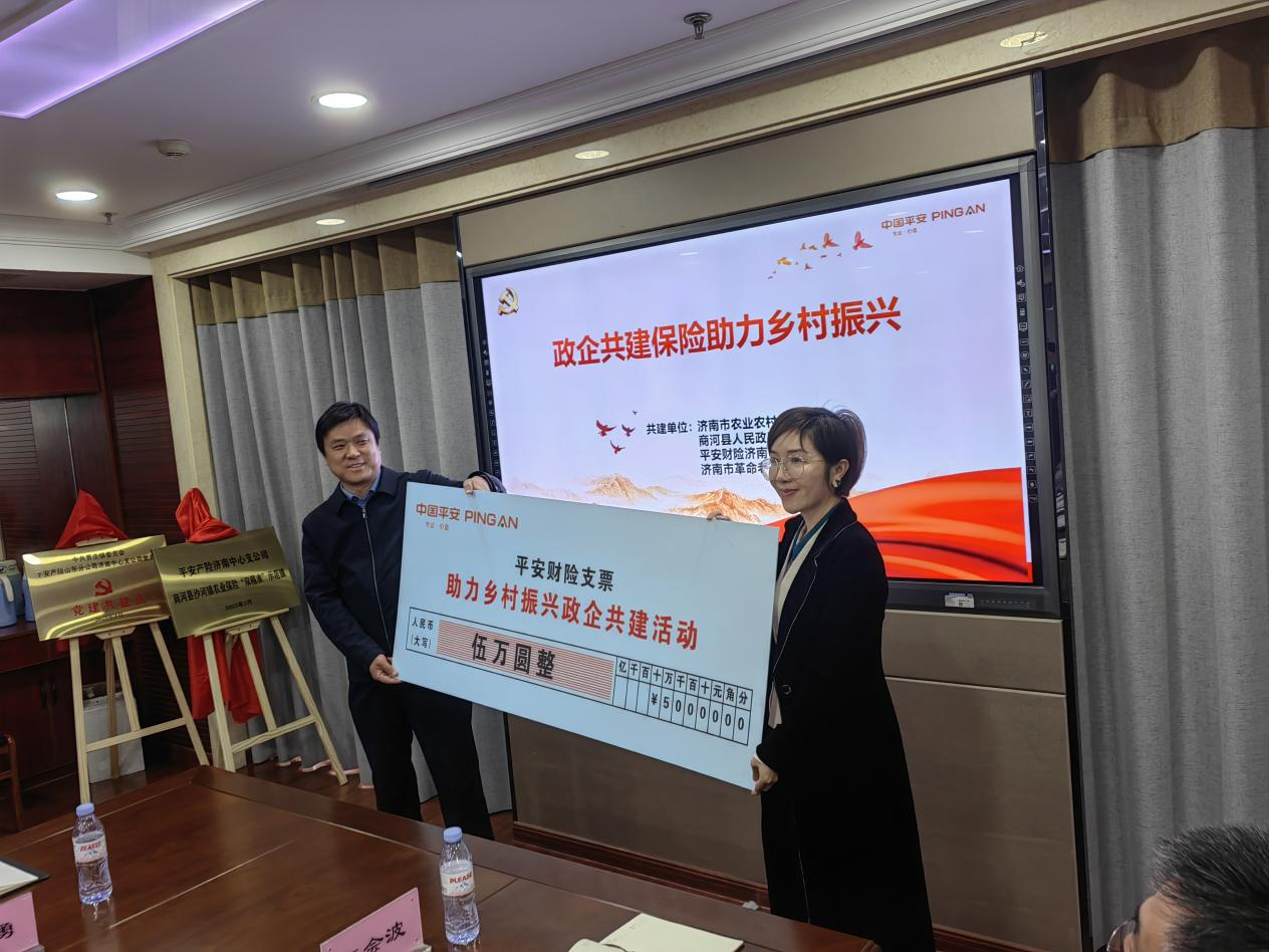 平安产险济南中心支公司:“政企共建保险助力乡村振兴活动”