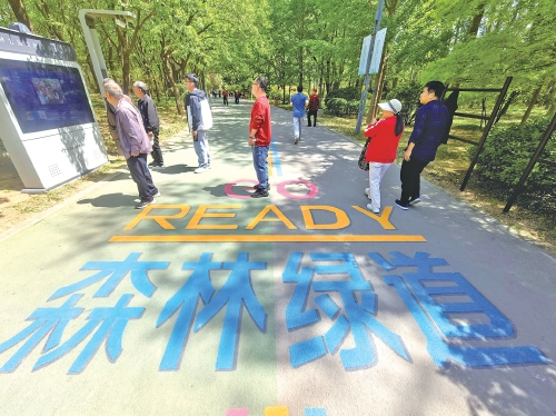 济南森林公园智慧健身步道调试，市民“抢鲜”体验智能健身