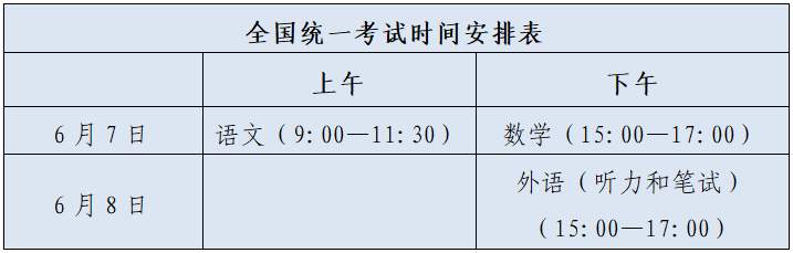山东夏季高考各科目考试时间是如何安排的？