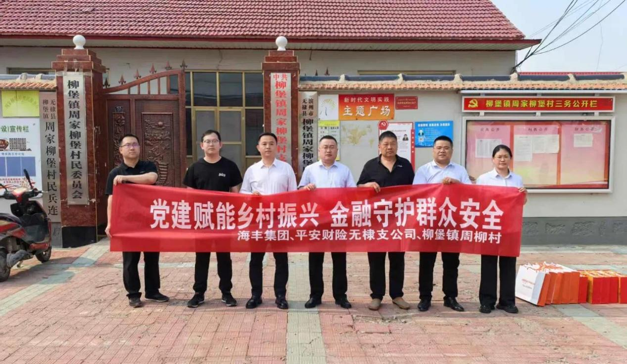 平安产险无棣支公司开展“党建赋能乡村振兴·金融守护群众安全”主题活动