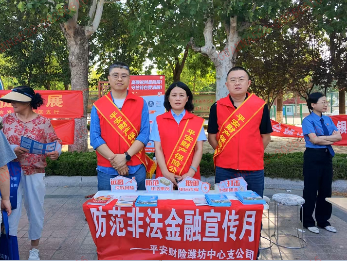 平安产险山东分公司积极开展防范非法金融活动宣传月活动