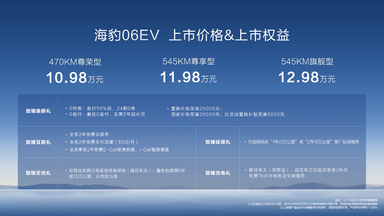 比亚迪全新家用轿跑!海豹06EV北京区域上市,售价10.98万元~12.98万元