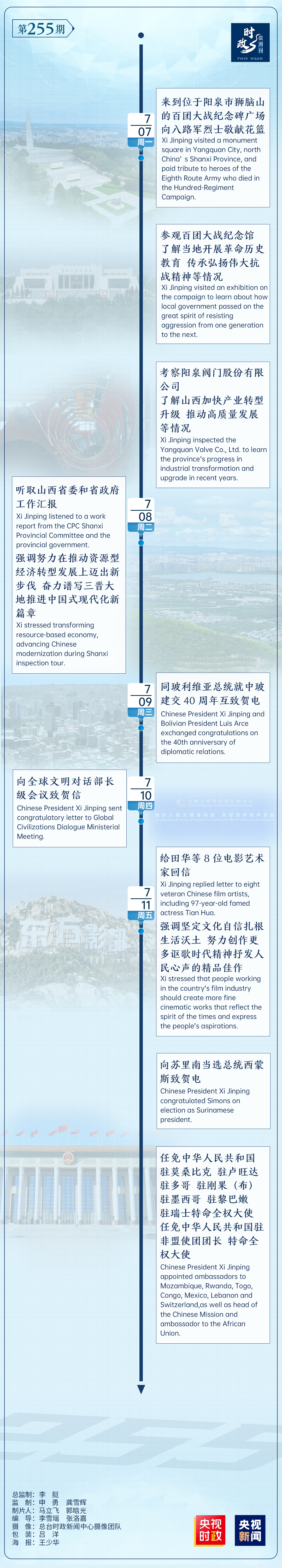 时政微周刊丨总书记的一周（7月7日—7月13日）