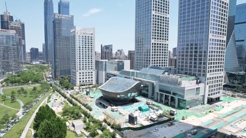 济南CBD“巨碗”外形显现