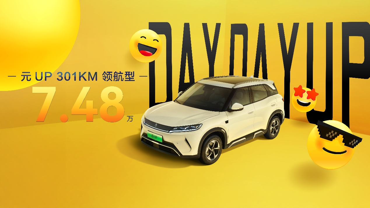 致敬全球150万份热爱,元UP加推301KM领航型,售价7.48万元
