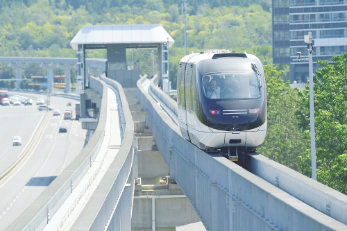 济南高新东区云巴启动空载试运行