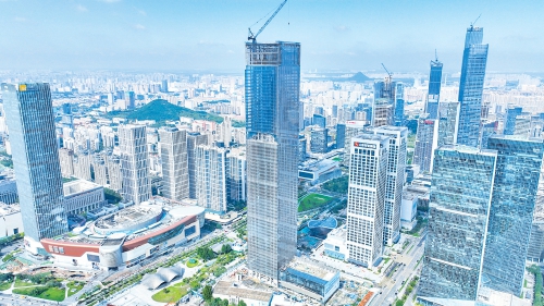 项目强省会|济南CBD南大门新地标318米超高层建筑初具规模