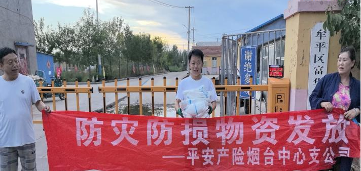 平安产险牟平支公司发放防护服 助力养殖场安全生产