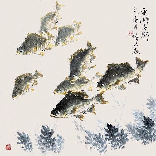 笔下游鱼,墨海传情 著名画家张鹤云与冯增木的师生绘鱼乐