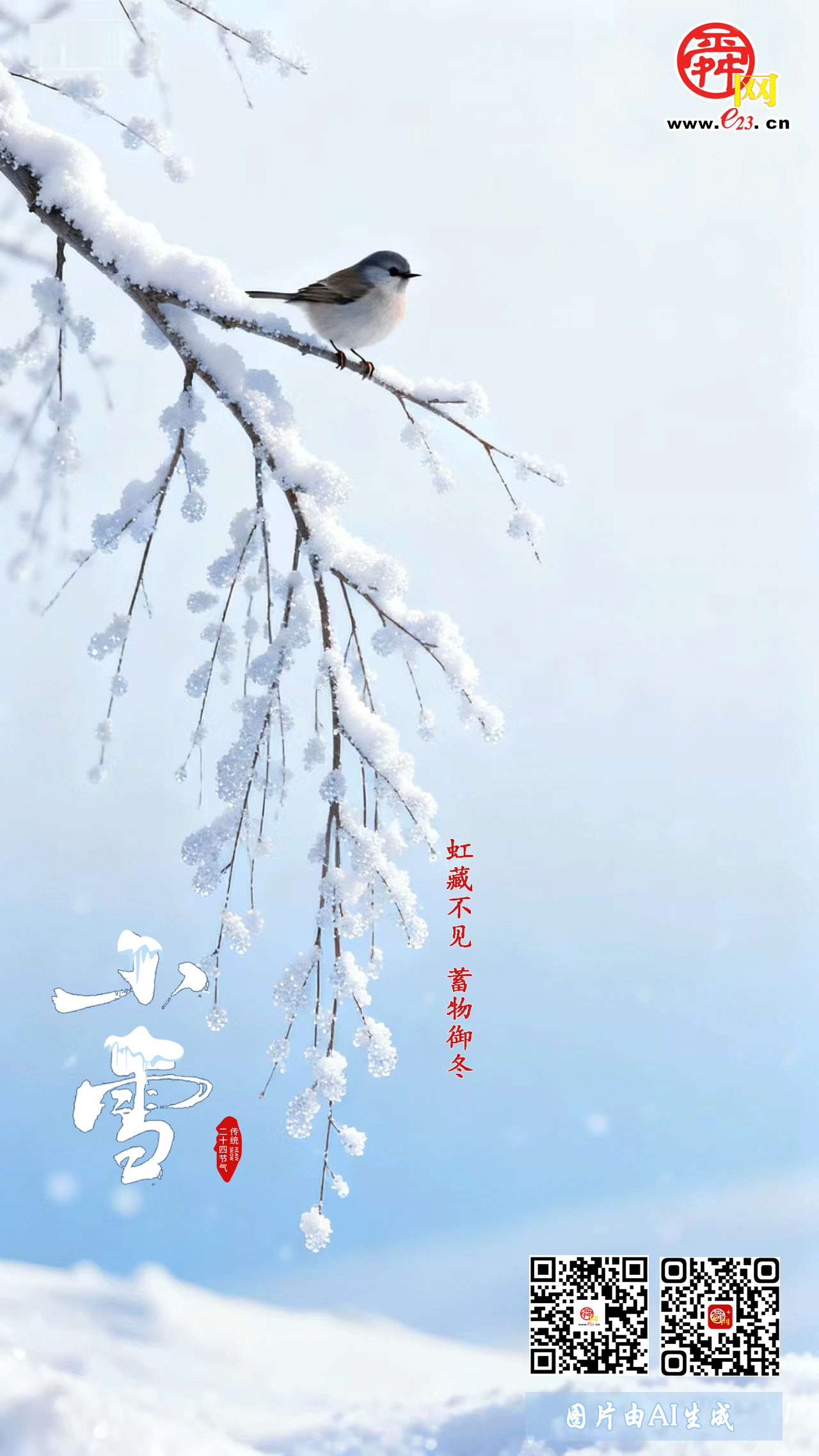 二十四节气 小雪丨虹藏不见，蓄物御冬