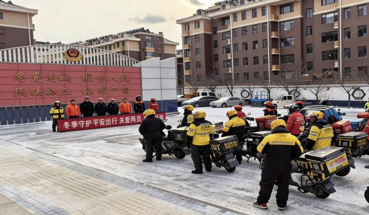 平安产险昌邑支公司：联合交警组织开展“冬季守护 平安出行 关爱两员 亮尾行动”