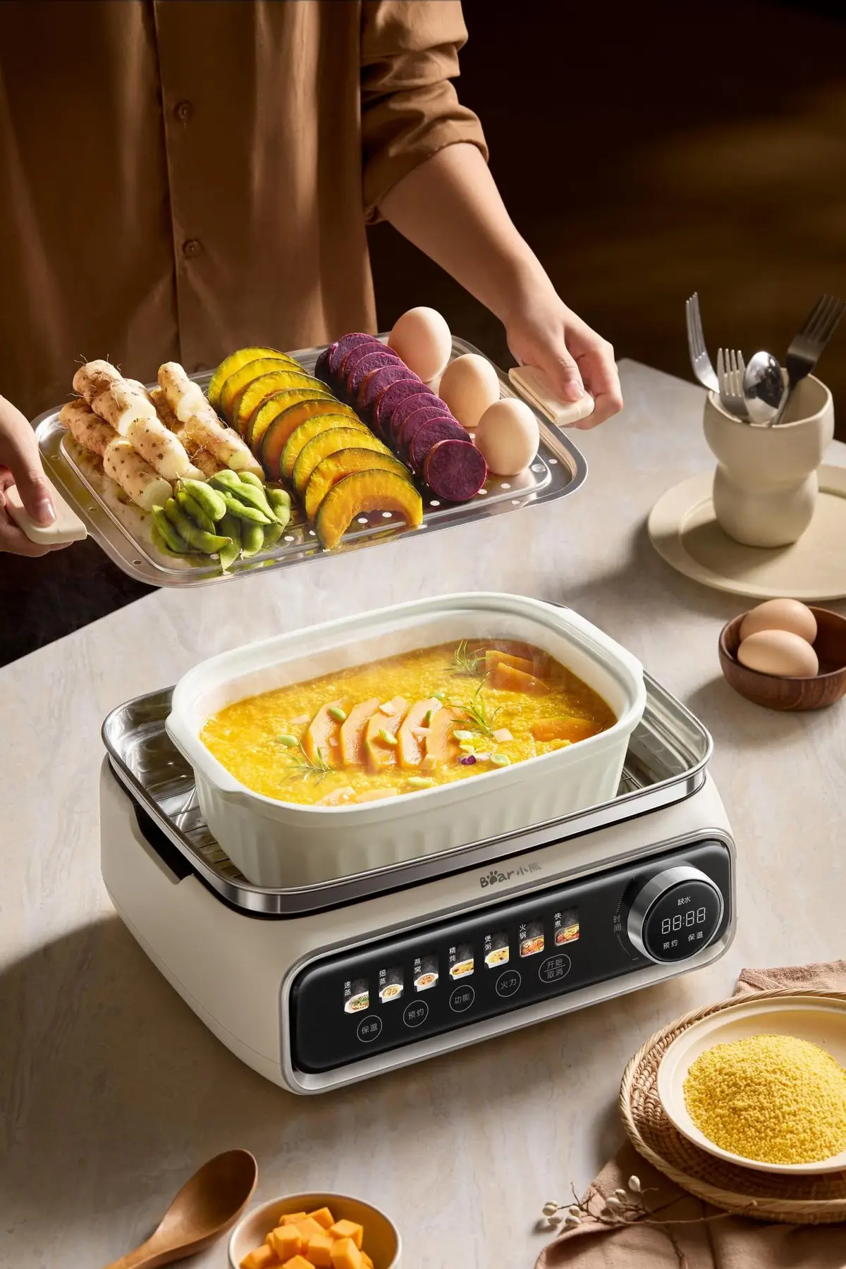 小熊小食光电蒸锅获评“好产品”！速蒸鲜炖健康营养到“胃”