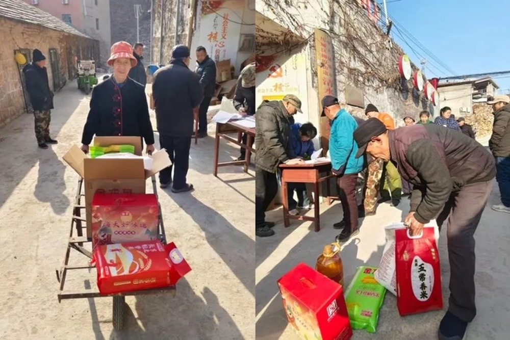 南部山区一村设立“爱心超市” 村民可用“文明积分”换年货