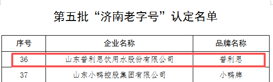 三十三载守泉润城 匠心铸就金字招牌——普利思获评第五批“济南老字号”