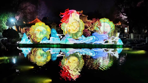 三景融河 光映泉城 天下第一泉迎春花灯会亮灯