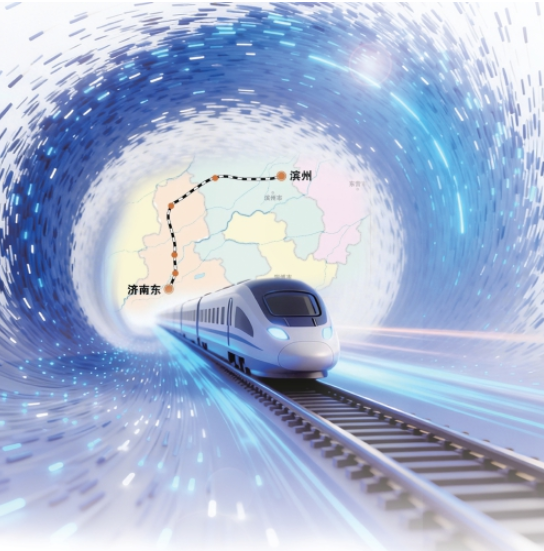 济滨高铁铺轨启动 多线联动织密济南都市圈交通网
