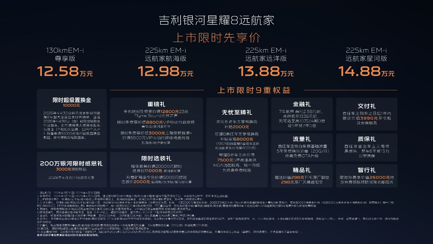 12.58万起！吉利银河星耀8远航家系列正式加新上市！-车讯快报