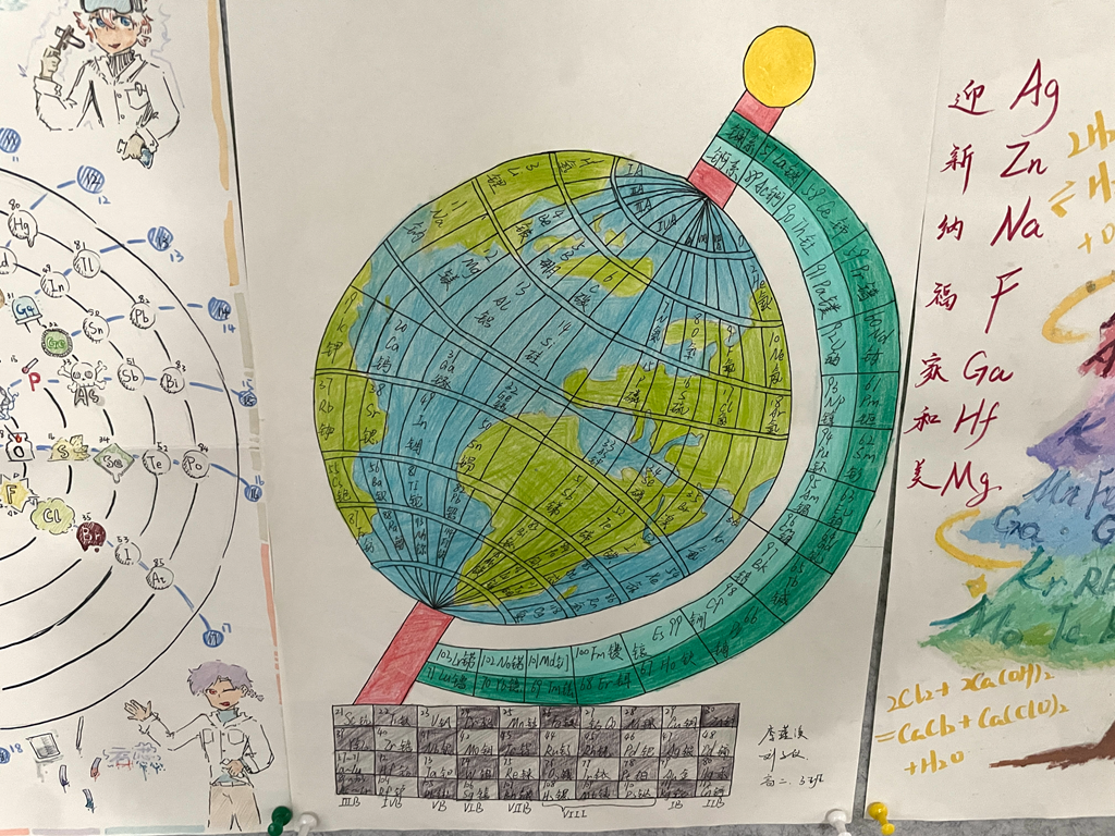 以笔绘元素 创意展芳华 济南二中高二化学周 “画” 说元素创意绘周期活动圆满落幕