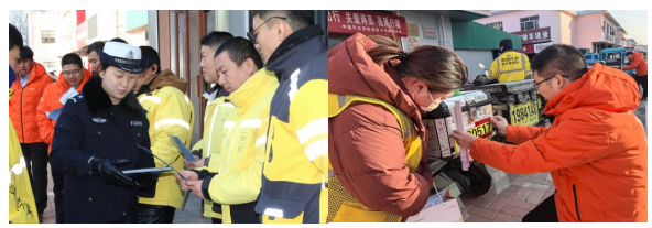 平安产险德州中心支公司联合德州交警启动“亮尾行动” 为“两员”点亮平安路
