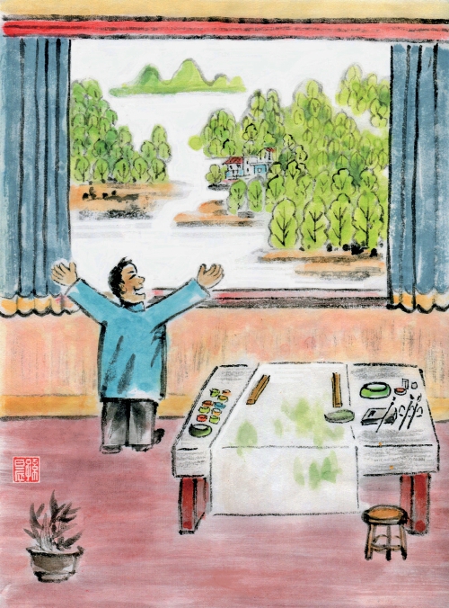 漫画|清明时节沐春风 植绿护绿寄思念