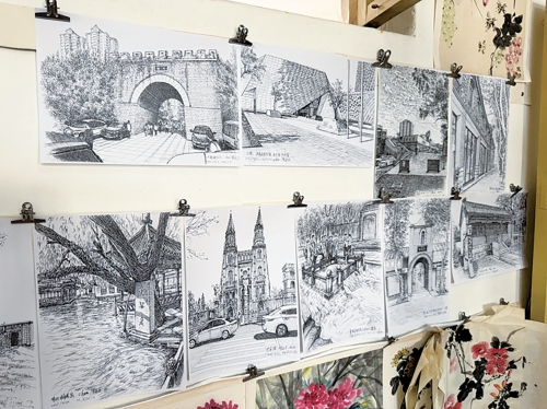 钢笔画里的济南记忆 82岁老人坚持绘画,记录城市的更新与变迁