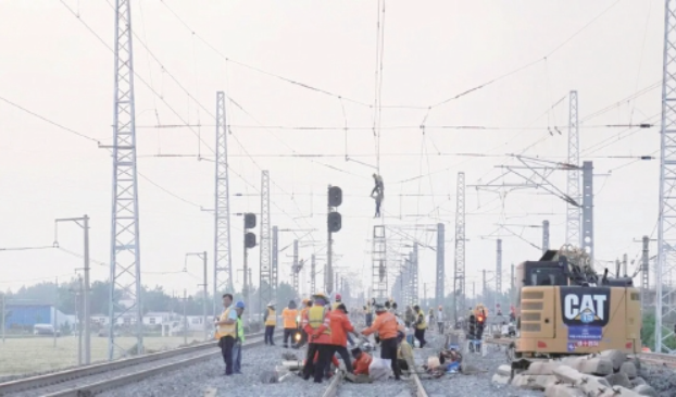 京九铁路聊城北站上行线改建工程竣工 缓解华北铁路运输压力