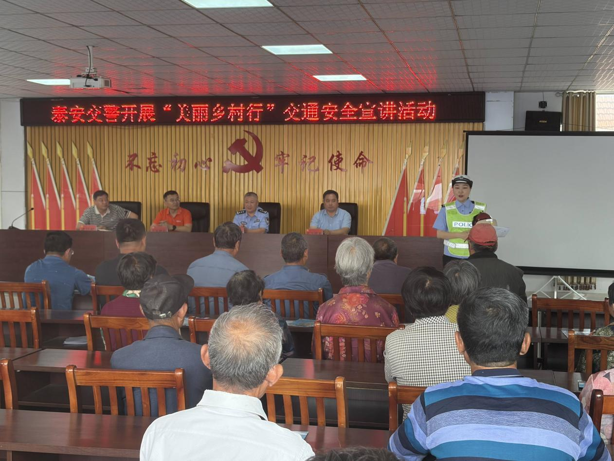 警保联动筑防线，一盔一带护平安——平安产险泰安中心支公司联合城东交警大队走进化马湾乡北崖村开展主题宣传活动