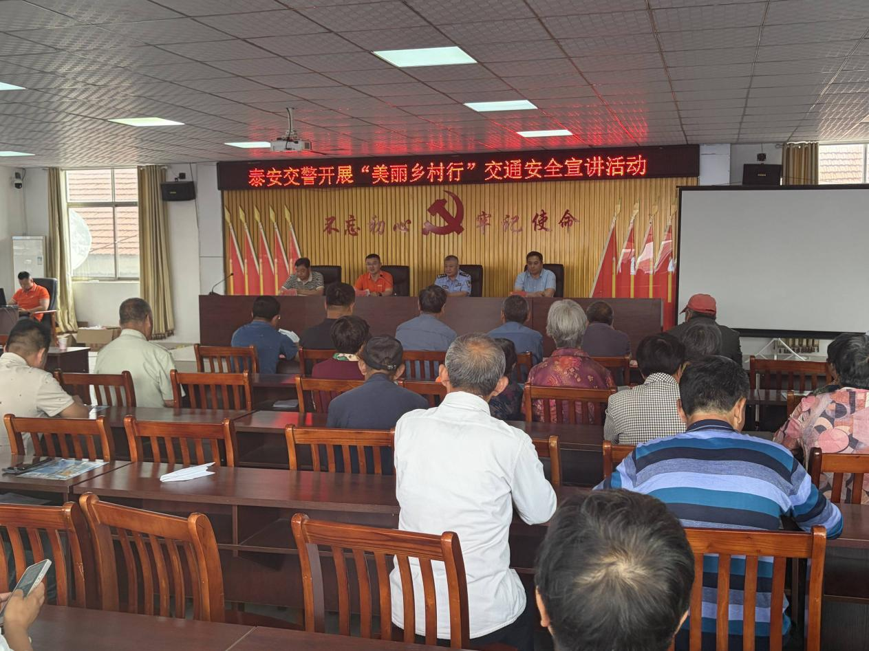 警保联动筑防线，一盔一带护平安——平安产险泰安中心支公司联合城东交警大队走进化马湾乡北崖村开展主题宣传活动
