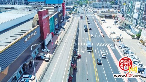 生产路提升改造初具规模，双向六车道使通行更顺畅