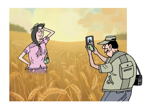 “踩麦”打卡