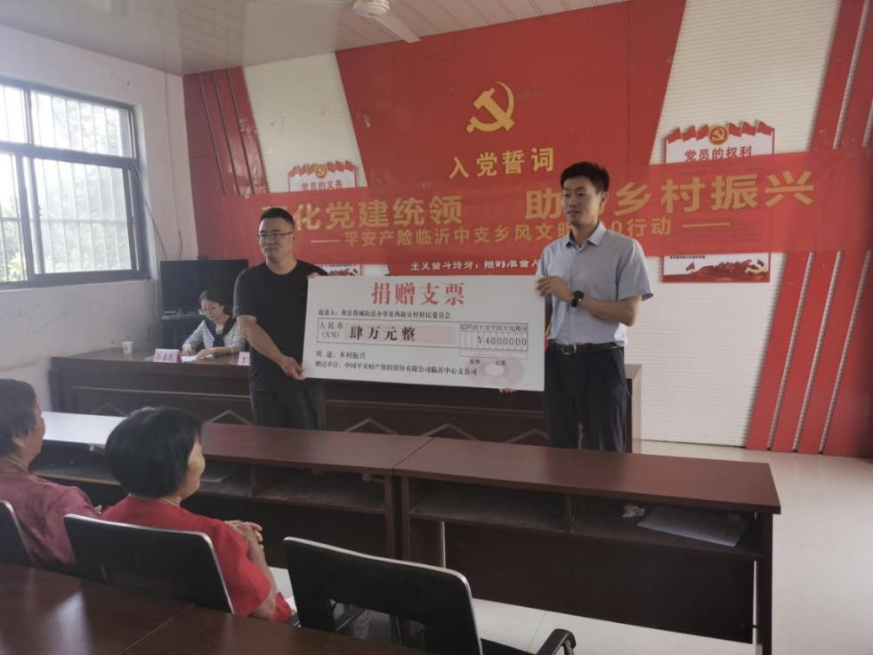 平安产险临沂中心支公司“乡风文明100行动”落地费县西新安村