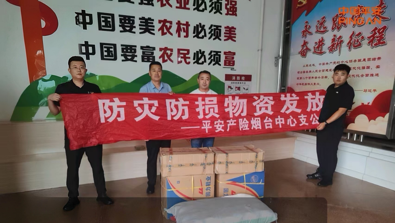 闻“汛”而动显担当 平安产险牟平支公司筹措防汛物资支援农业防汛一线