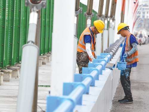 济南纬六路高架桥大修第一阶段进入尾声