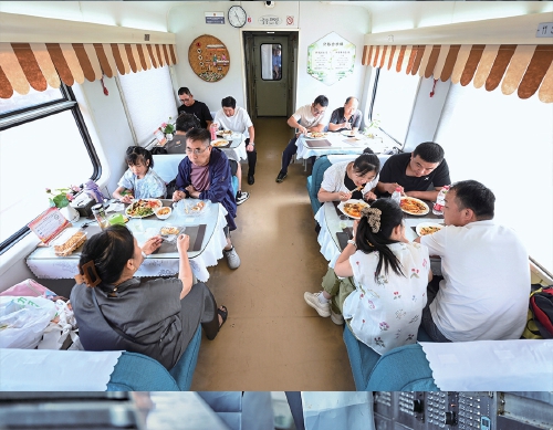 美味自助随行 旅途暖心升级！K1284/1次列车餐车开启自助用餐新模式