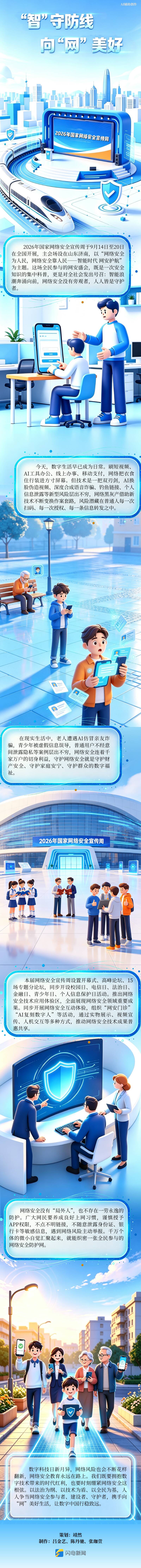 灼言｜AI长图：“智”守防线 向“网”美好