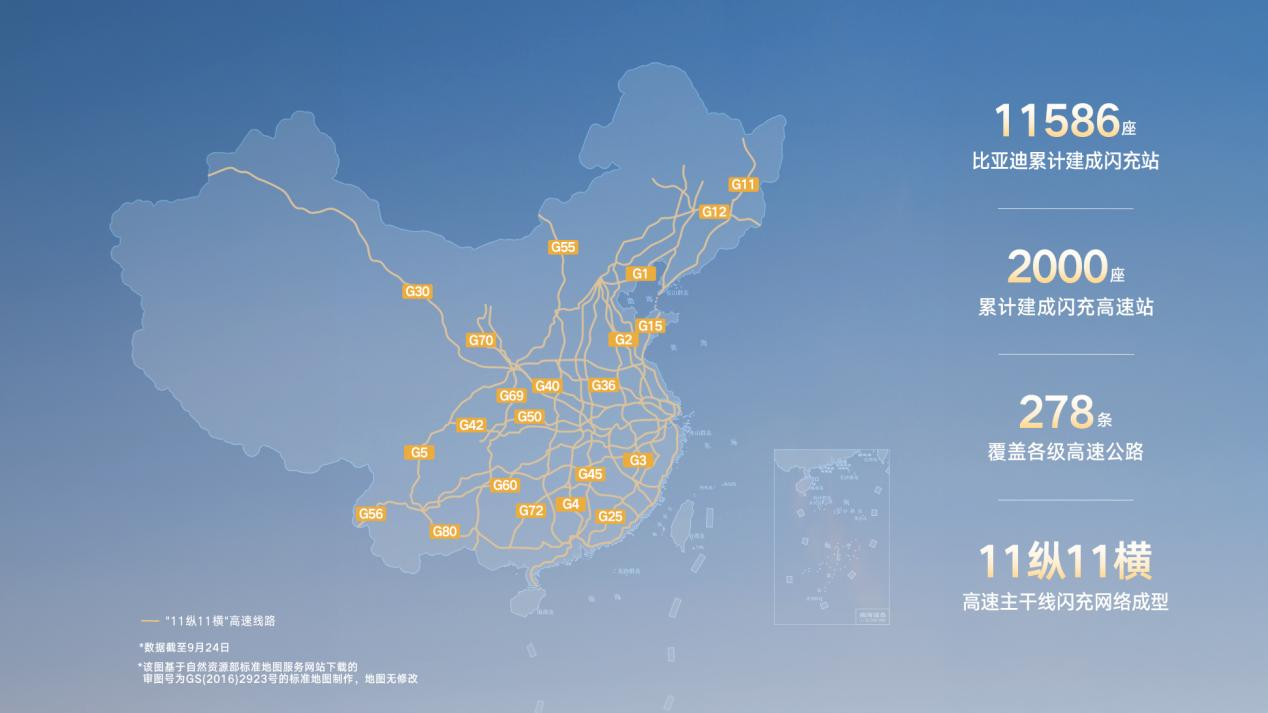 比亚迪第2000座闪充高速站正式落成
