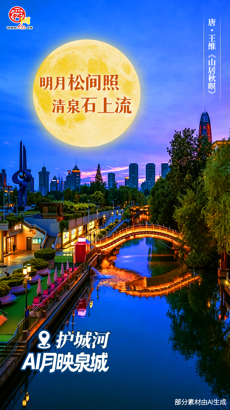 【AI 月映泉城】今夜，在济南与千年明月诗意相逢