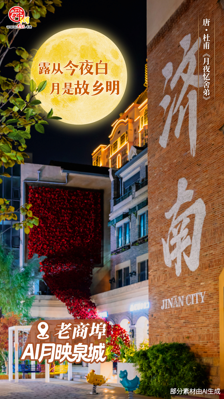 【AI 月映泉城】今夜，在济南与千年明月诗意相逢