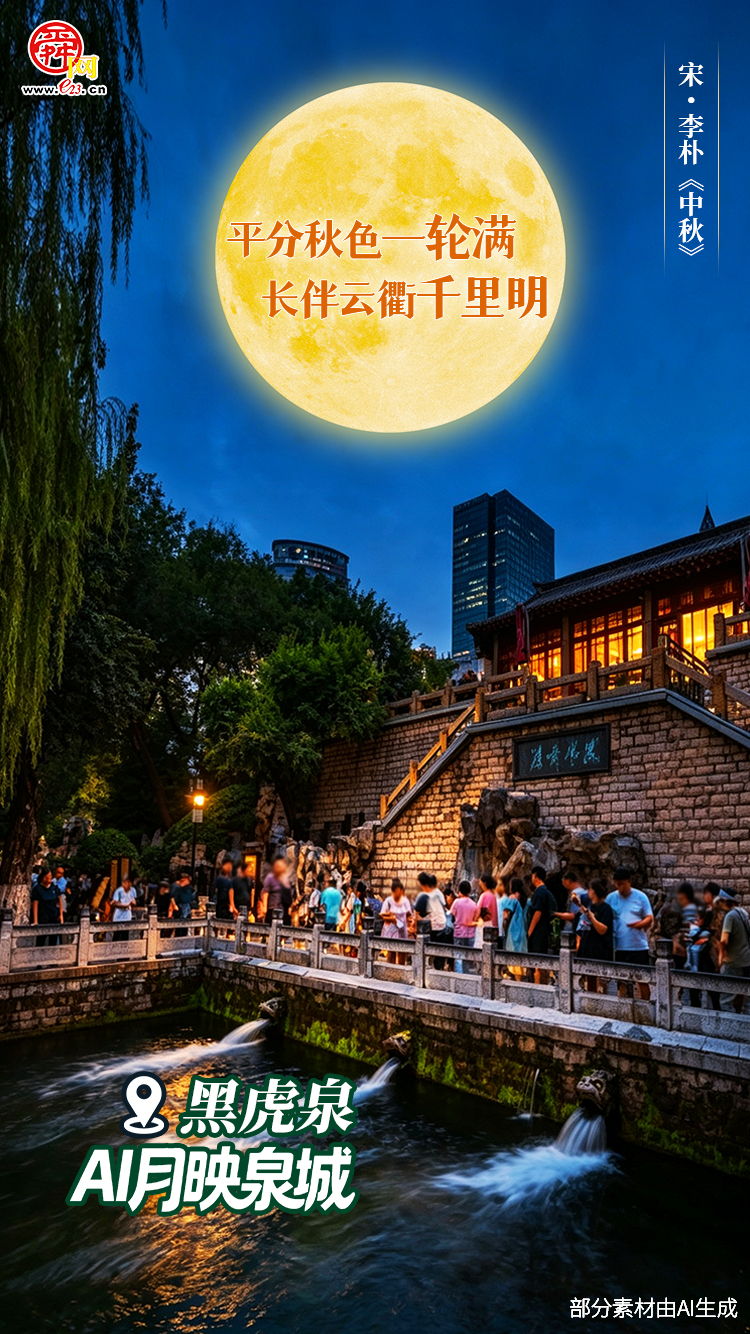 【AI 月映泉城】今夜，在济南与千年明月诗意相逢