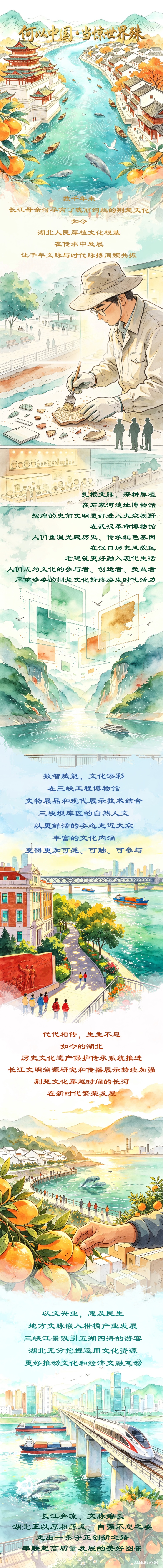 何以中国·当惊世界殊｜创意长图：一江润荆楚，文脉续新章