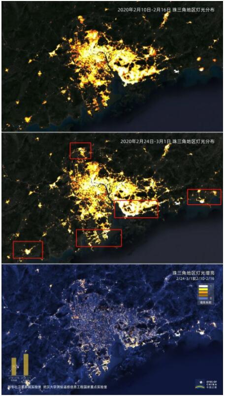 卫星发现一个信号中国正在亮起来